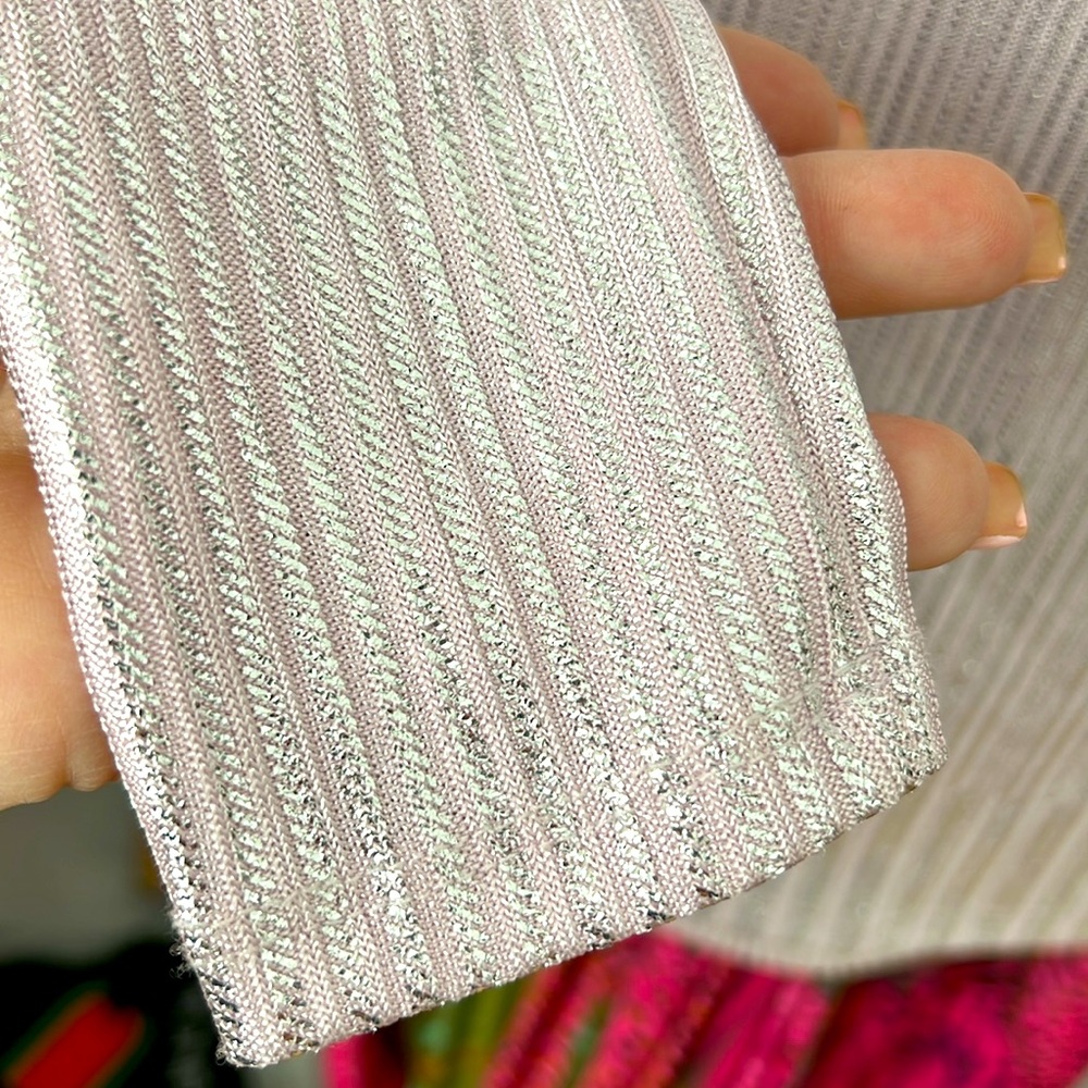NWT ANTHROPOLOGIE Pilcro The Andie Ribbed Henley Top Shimmer Edition - Picture 9 of 12